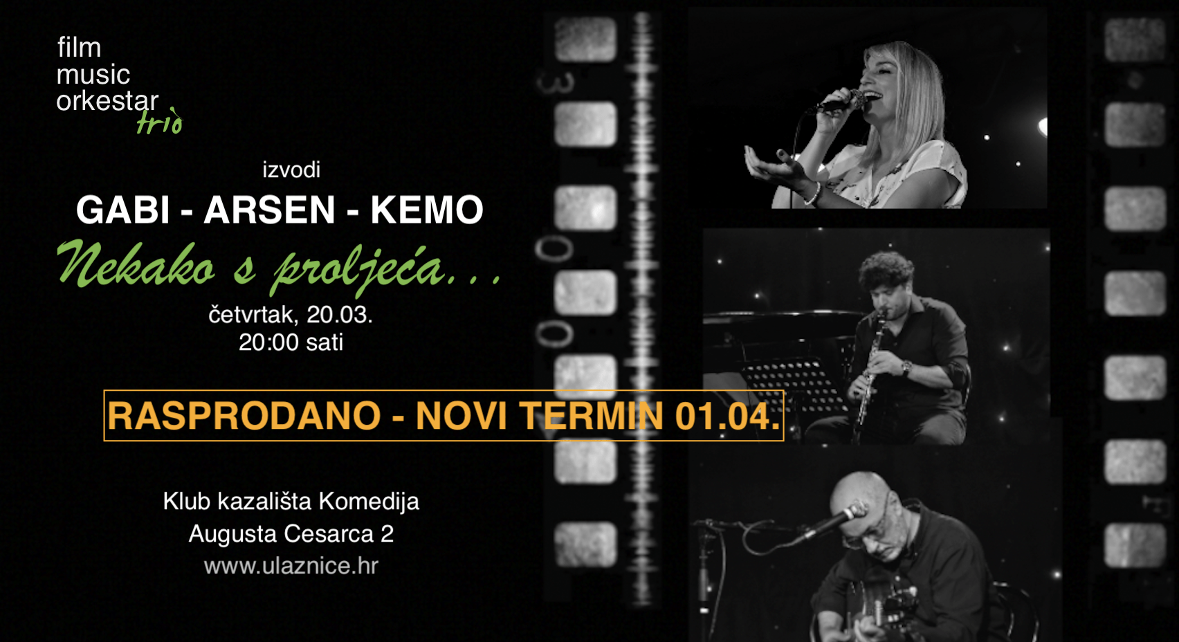 Filmmusicorkestar trio: Nekako s proljeća - Gabi, Arsen Kemo