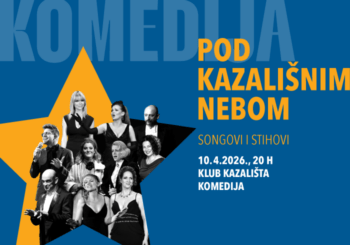 Večer u Klubu Kazališta Komedija: novo izdanje koncertne predstave Pod kazališnim nebom – songovi i stihovi