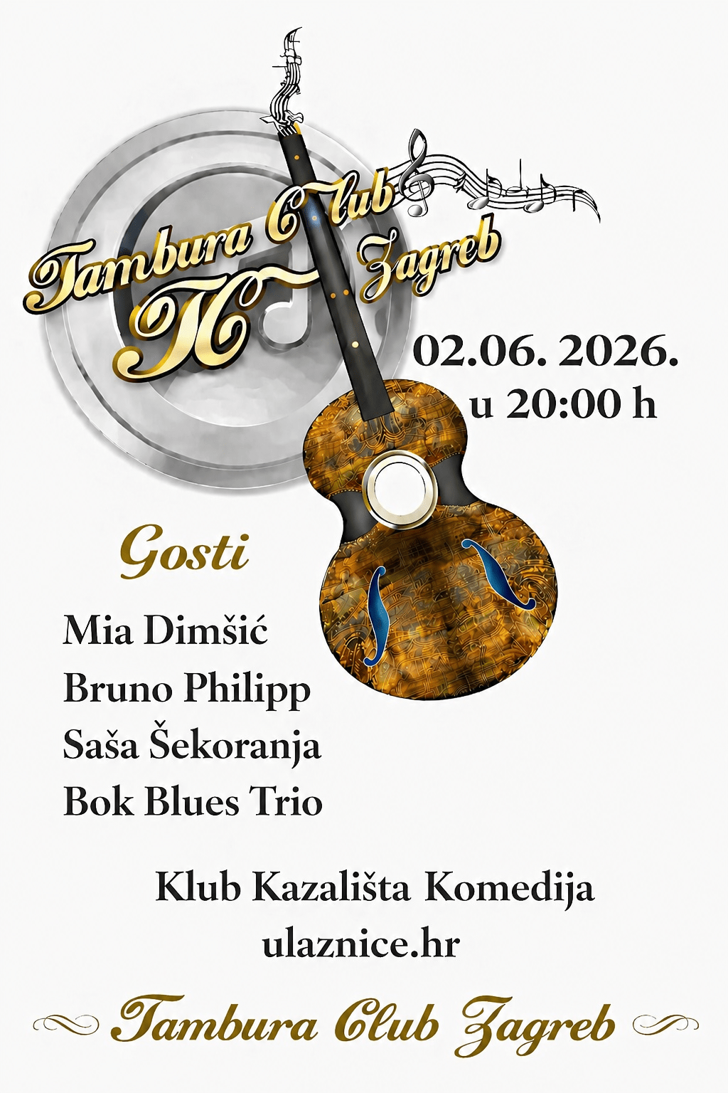 Glazbena večer uz Tambura Club Zagreb 